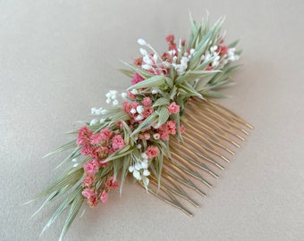 Comb, dried flower comb, bridal comb, wedding comb, hair accessory