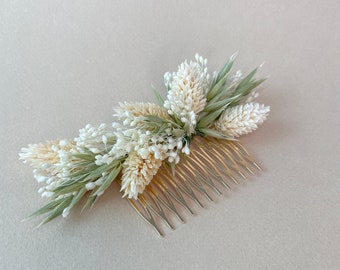 comb, dried flower comb, bridal comb, wedding comb, hair accessory, head jewelry, dried flowers