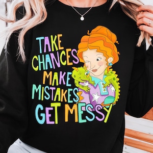 Take Chances Make Mistakes Get Messy T-Shirt, Miss Frizzle Teacher Gift, Back to School Funny Tee, Magic Bus Shirt Gift,Teacher Appreciation