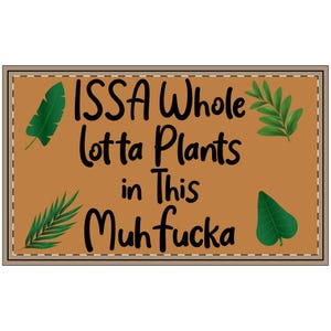 Doormat Issa Whole Lotta Plants in This Muhfucka, Funny Doormat Flowers Succulent, Funny Doormat Plant Lover, Welcome Mat Housewarming Gift