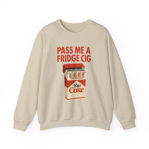 Felpa divertente "Frigorifero Cig" di Diet Coke, Felpa divertente "Frigorifero Cig" di Diet Coke, Pacchetto di sigarette di Diet Coke, Maglietta "Passami una sigaretta da frigorifero", Sigaretta da frigorifero immagine 4