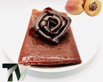 Cuir naturel de fruit d'abricot, Rouleaux de fruits 250 g sans additifs, Rouleaux de fruits sans sucre, Fait maison, Snack de fruits, Canadien