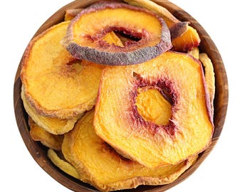 Natural Dried Peaches 100g | No Sugar Fruit Chips, Healthy Vegan Snack, Dehydrated Peach Slices, Additive-Free Dried Fruits, Lunchbox Treat