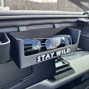 2021+ BRONCO Custom Over Visor Storage Sunglass Holder Choice of Words / Color Accent - Sasquatch, Stay Wild, Beast, 4x4, Jacked Up, etc.