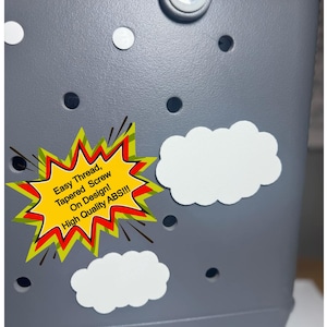 D.I.Y Cloud BAG BIT BLANKS - Bogg Bag Charm Backing Blanks w/Bag Bolts - Bogg Bag Bits / Personalized Bag Charms / Bag Tag / Accessories