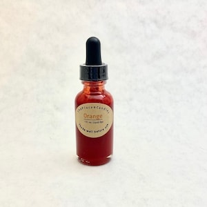 Liquid Dye Candle  - ORANGE -  1oz Glass Bottle with Dropper
