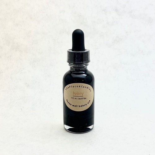 Liquid Candle Dye Black 1oz Glass Bottle With Dropper Etsy