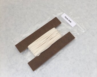 Candle Wick, Wicking - 30ft/10yds - #540 by the foot / yard  Beeswax, Natural Wax