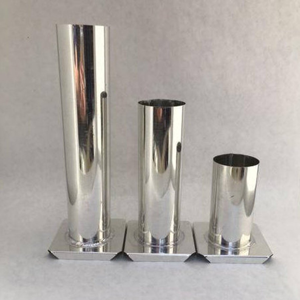 Round Pillar Candle Mold 3in X 12.5in Metal Etsy