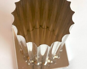 Reverse Scallop Metal Candle Mold 3in x 4in