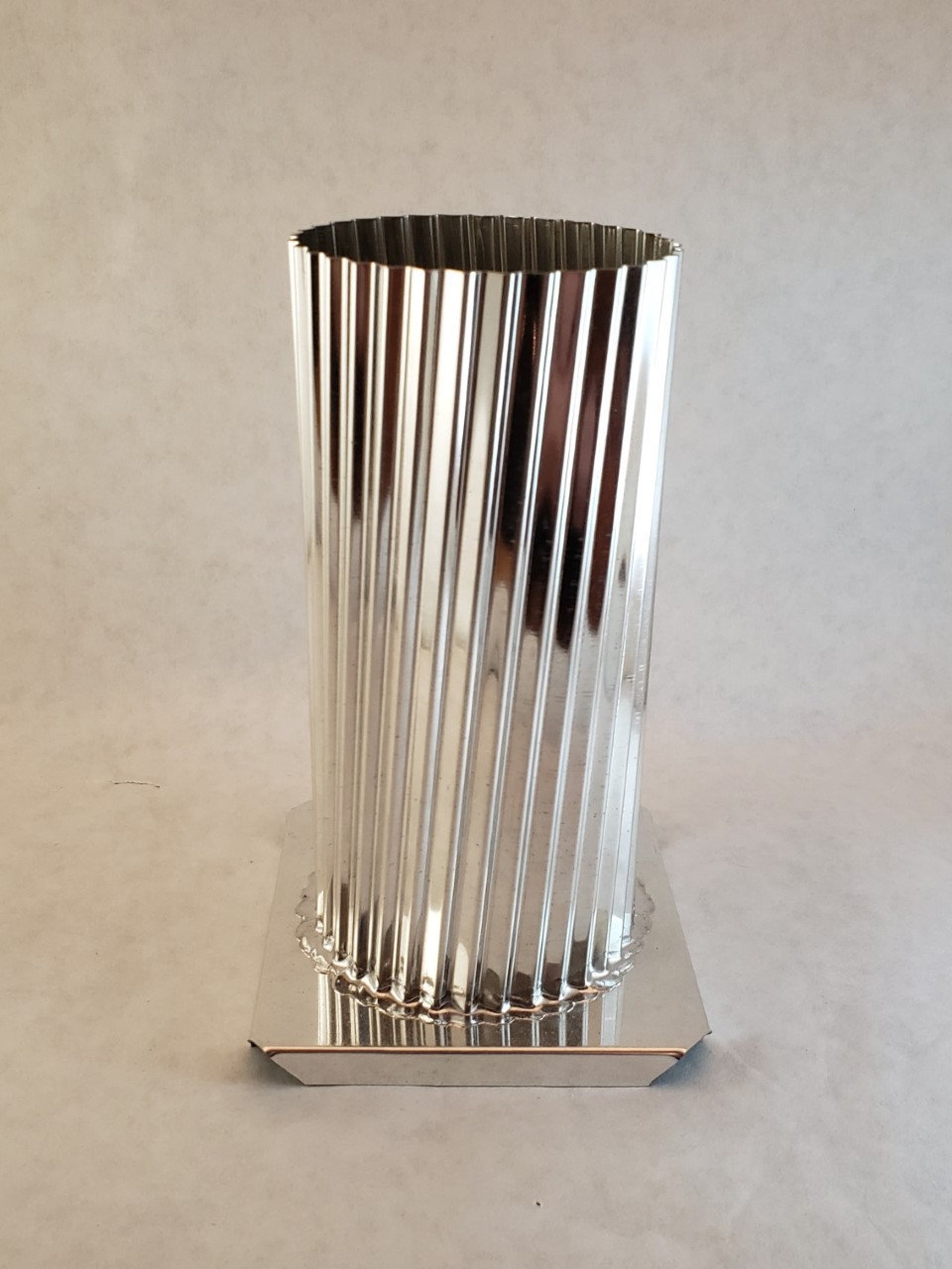 Red Fluted Spiral Candle Mold 3in x 6.5in Metal Pillar Etsy