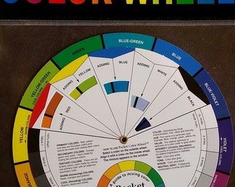 Color Wheel Pocket Size 5-1/8in Candle Color Mixing Guide, Artist, Paint -   Hong Kong