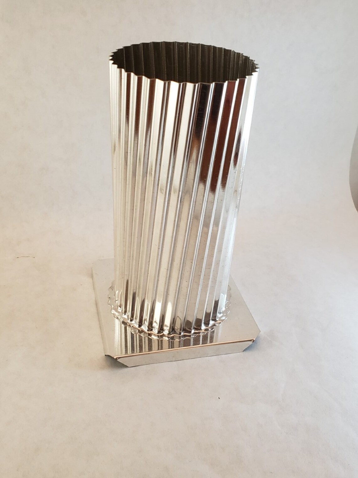 Red Fluted Spiral Candle Mold 3in x 6.5in Metal Pillar Etsy