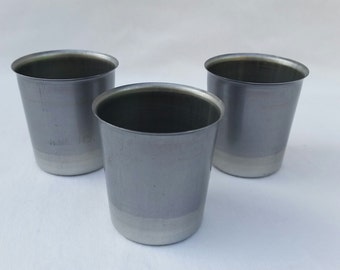 3 Votive Candle Molds, round with wick pins