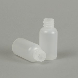1oz ounce Natural Plastic Bottles with screw cap 1 Dozen (12)