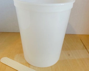 6 Plastic Melting Cups w/mixing stick, Microwaveable, Mixing Cup