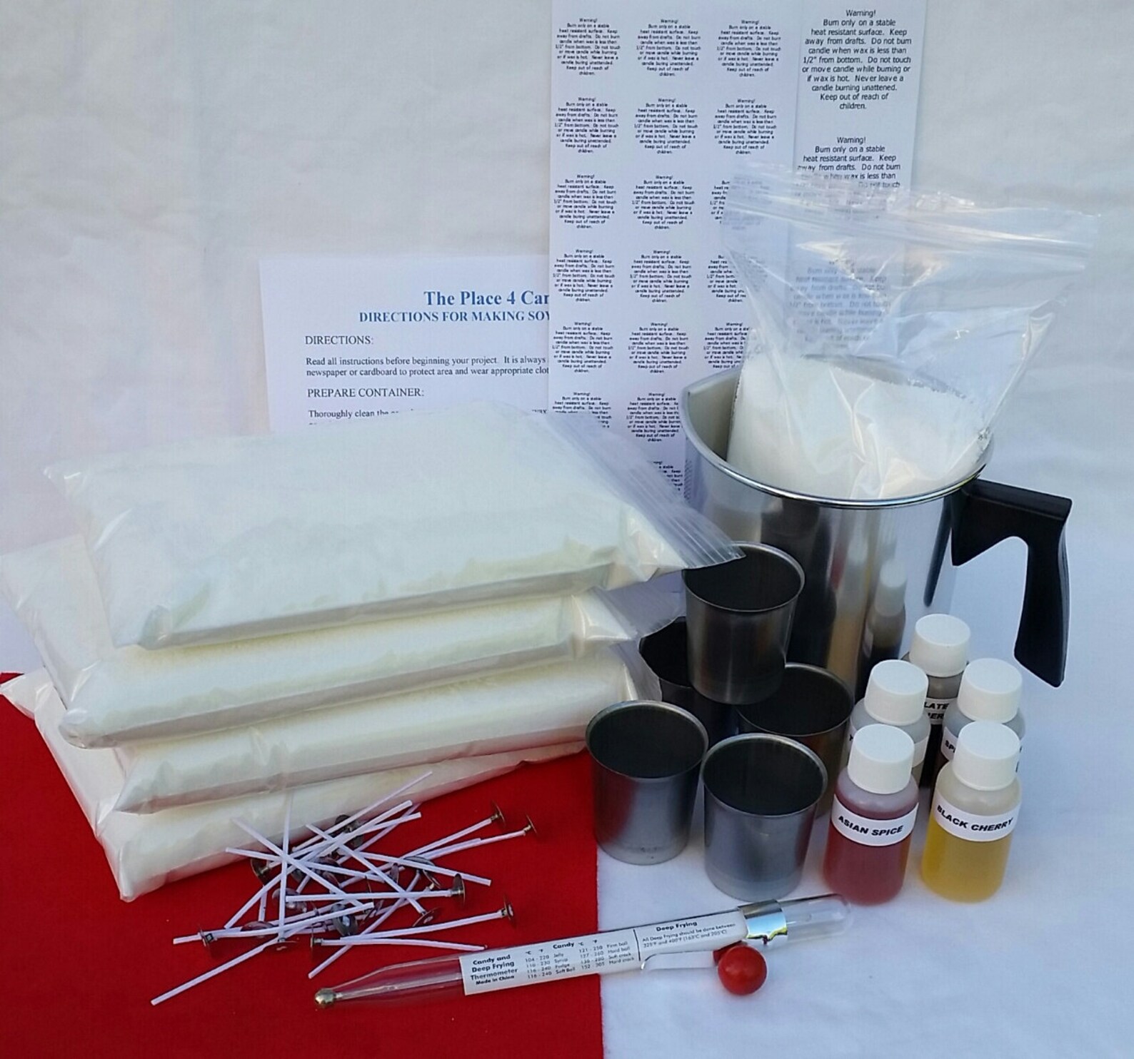Palm Candle Making Kit 5lb Votive Kit Wax Wicks Etsy