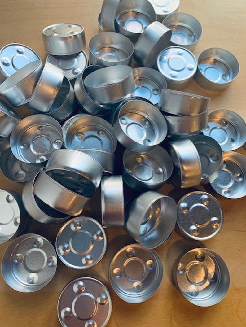 Metal Tealight Cups 100 Aluminum Tea Light Containers image 1