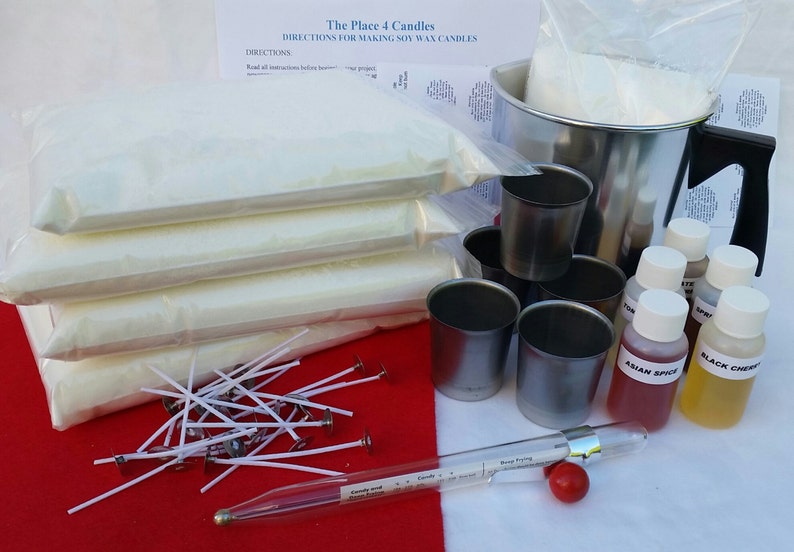 Palm Candle Making Kit 5lb Votive Kit Wax Wicks Etsy