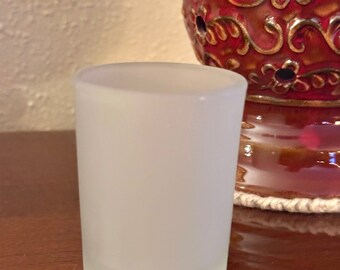 Glass Votive Holders set of 12, Frosted