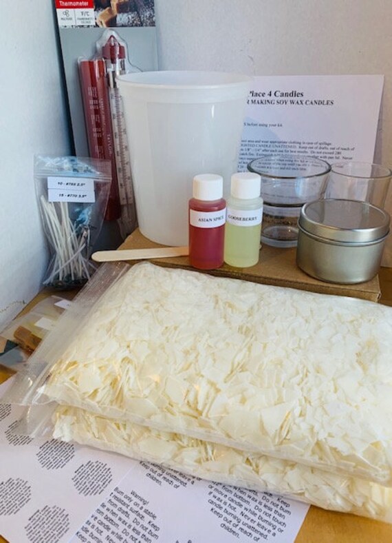 Soy Candle Making Kit 2lb Microwave Container Kit Etsy