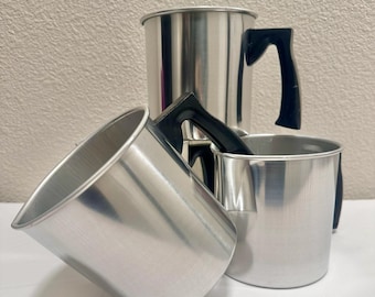 Aluminum Pouring Pots: 1lb Seamless Melting Pots, Set of 4
