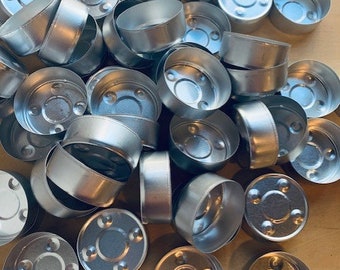 Metal Tealight Cups 100 Aluminum Tea Light Containers with Wicks