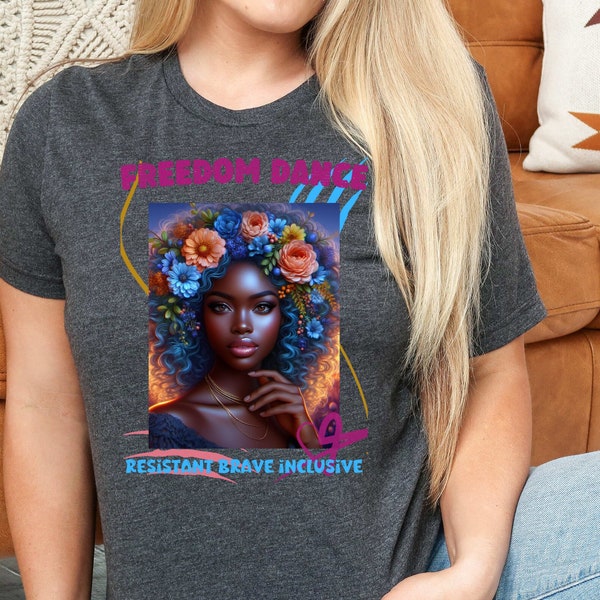 Freedom Dance: Brave Durable American African Women's Life Printed T-Shirt,best selling tshirts