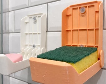 Soap / Sponge Holder - Kitchen Sink Caddy, Bathroom Soap Dish, 3D Printed Organizer