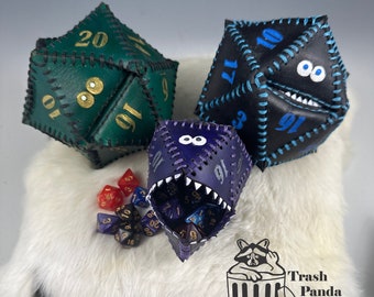 D20 Mimics Würfeltüten Schnittmuster und Schnörkelbeutelbundl