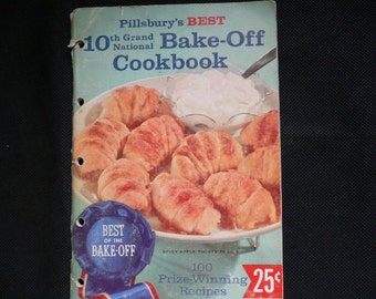 Vintage Pillsbury 1959 Bake-Off Cookbook, Recipes, Ephemera, Advertisements