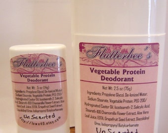 UNSCENTED Natural Deodorant Trial size Vegan aluminum free Non irritating unisex scent