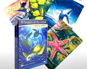 WHISPERS of the OCEAN Oracle cards by Angela Hartfield 50 cards and guide book sea creatures