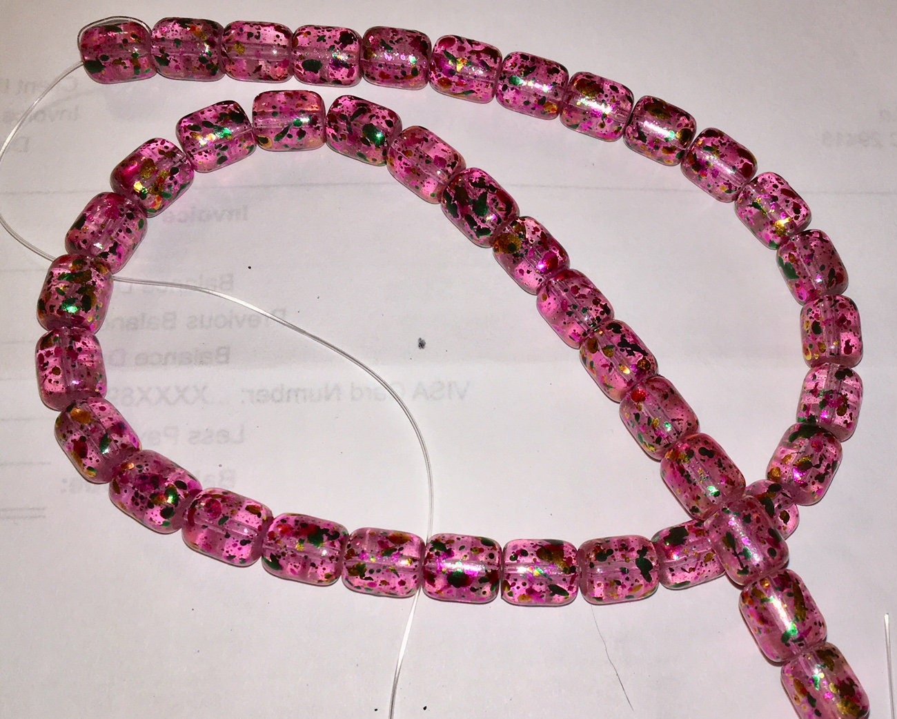 Clear iridescent Tube confetti bingsu beads – luvasupplies
