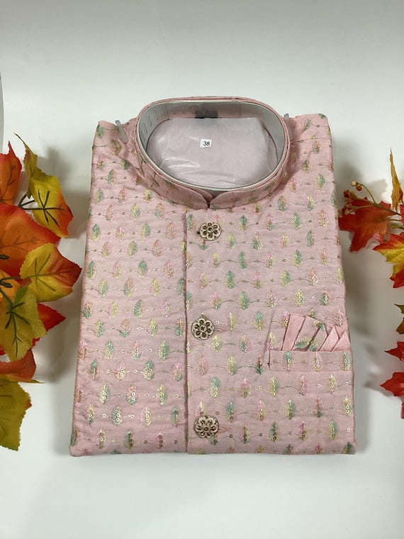 Embroidered Kurta Pajama Set with Modi Jacket: Indian Festive Attire