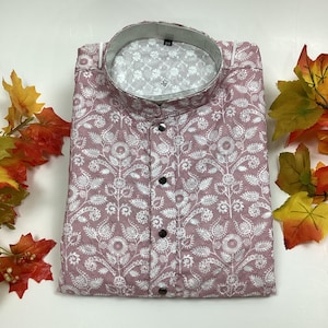 Digitaldruck Herren Kurta Pyjama Set: Indische ethnische Hochzeitskleidung Lilac