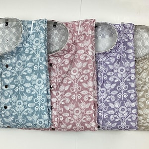 Digitaldruck Herren Kurta Pyjama Set: Indische ethnische Hochzeitskleidung Bild 5