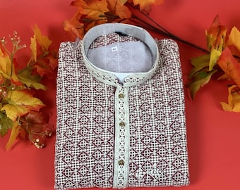 Men's Chikankari Kurta Pajama Set: Embroidered Indian Outfit