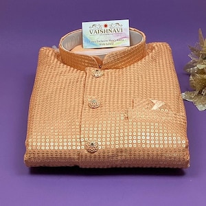 Men&#39;s Sequined Silk Nehru Jacket: Indian Festive Outfit