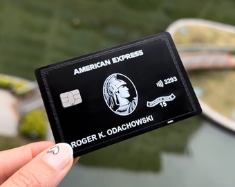 American Express Card - Metal AmEx - Metal Credit Card - Debit Card - Metal Card Skin - Stainless Steel Card - AmEx Platinum Card