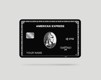 American Express Card - Metal AmEx - Metal Credit Card - Debit Card - Metal Card Skin - Stainless Steel Card - AmEx Platinum Card