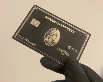 Metal Card AmEx Platinum - Metal Card - AmEx Card - Aangepaste creditcard - Debetkaart - American Express Card - Zwart American Express