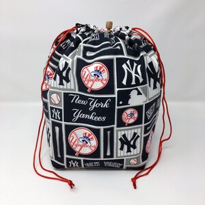 SALE New York Yankees Baseball Drawstring Knitting Crochet Project