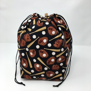OFERTA - Bolso para proyecto de tejido a crochet con cordón y forma de bate de béisbol
