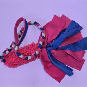 Tug Toy for Medium and Large Dogs – Fleece Braid with Mop and Long Strips – 120 cm Dog Agility Motivational Toy