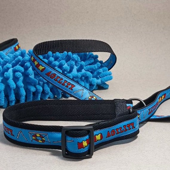 Dog Agility Leash With Martingale Collar and Mop Etsy Canada
