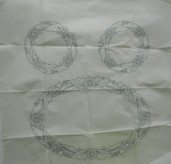 Embroidery Transfer Sheet For Set Of Dressing Table Mats With Etsy