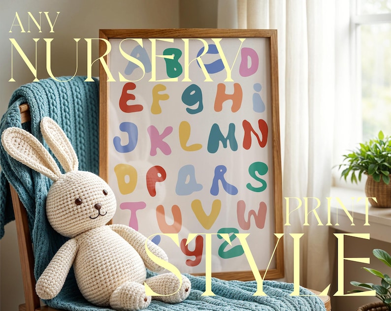 Cozy Nursery Brown Frame Mockup Minimal Kids Room Interior Mockup