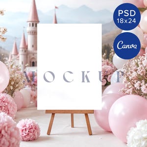 18 x 24 welkomstbord schildersezel bruids douche bord roze partij ballon babyshower evenement display bruiloft decor aanpassen portret stand mockup stand
