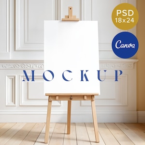 Letrero de bienvenida para despedida de soltera de 18 x 24 pulgadas, caballete para revelar el género, exhibición para eventos, decoración de bodas, maqueta de lienzo PSD personalizable, soporte vertical
